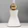 Ansi table lamp E27 40W white-gold 23x23x40 cm