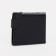 Men's purse on the button, a department for bills, for maps, for coins, black color