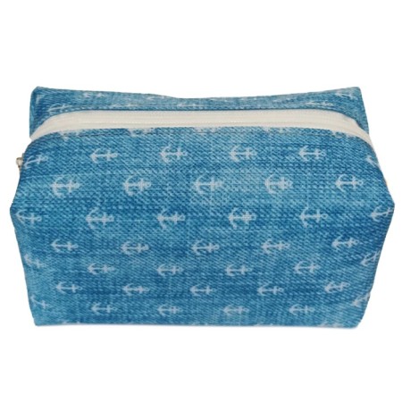 Cosmetic bag of blue oxford anchor maxor-1