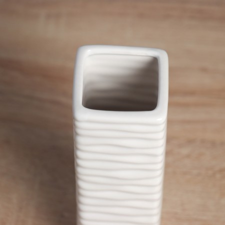VAZ Coramics Table "Thiago" waves, 18x5.5 cm, white-2