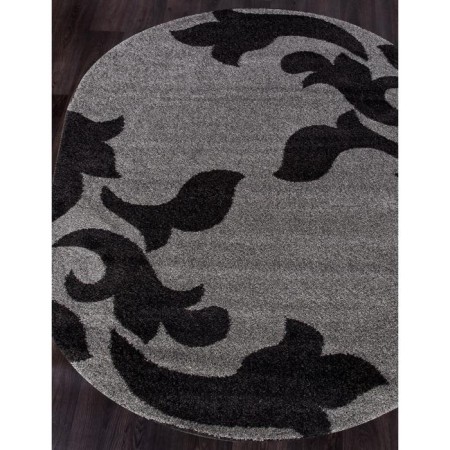 Oval Merinos Platinum carpet, size 200x300 cm, color Gray-Black-1