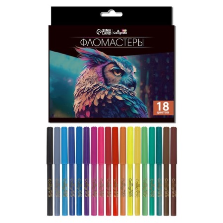 Fleeters 18 colors, Top calligrata, in a cardboard box