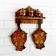 Set "Berry", 6 items: 2 boards, 3 banks, shelf 30 cm, Khokhloma