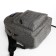 School backpack of textiles with lightning, external pocket, gray color
