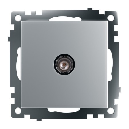 Television socket 1-seater, 75 Ohms, Stekker series Katrin, GLS00-7108-03, silver-5