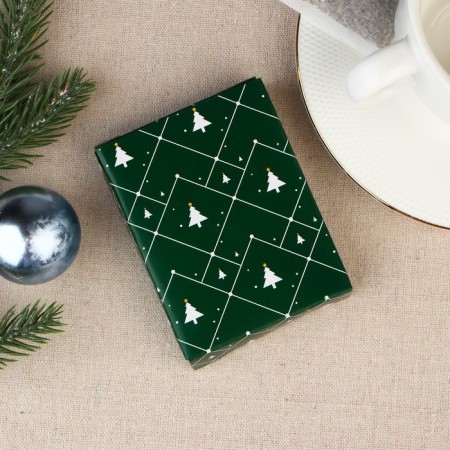 New Year. Ceramic stand for a tea bag “Miracles Time”, 6.5 x 6.8 cm, white color-3