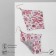 Hanging "rhombus" chain mail, cute flowers, colored, 9 cm