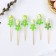 Swap eggs flower green, set 6 pcs.
