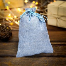 Gift bag from canvases, gray, 15 x 21 cm