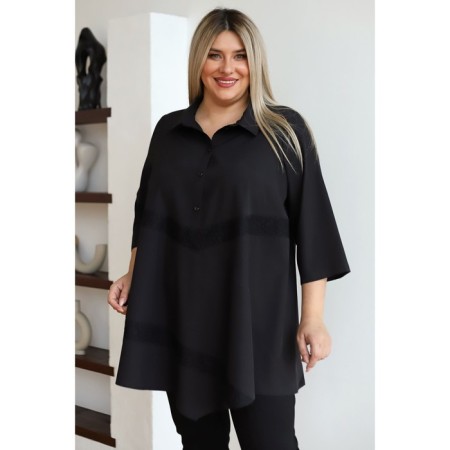 Female blouse, size 64, black color