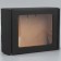Box a gift team with a window, packaging, “black” 27x10x21 cm