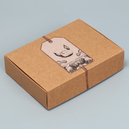 Gift folding craft, packaging, “made with love”, 21 x 15 x 5 cm