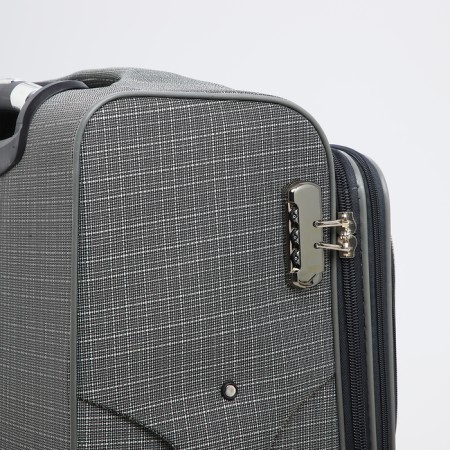 Big suitcase 28 ", lightning department, code castle, 4 wheels, 2 outer pockets, color gray color-4