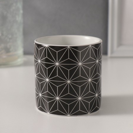 Bank for candles ceramics "Rays" 200 ml 7.3x7.3x7.3 cm-4