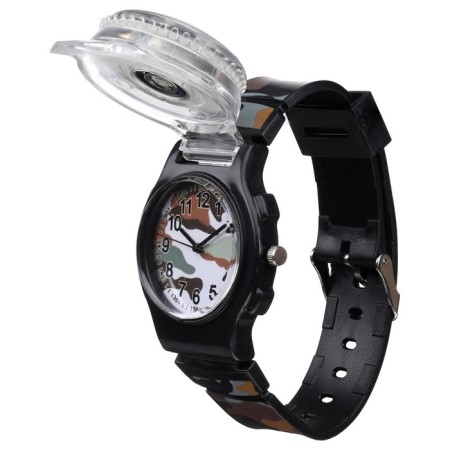 Watch is a beer, "camouflage", d-3.5 cm, silicone strap l-21.5 cm-2
