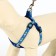 The set of stitched "flowers", leash 120 x 1 cm, OG 23-35 cm, dark blue