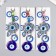 Suspension from the evil eye "Flower - Eyes and hearts" 21 cm mix