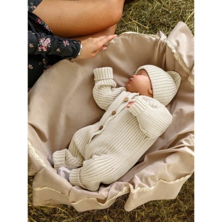 Cap with lapel Children's Amarobaby Pure Love Tot, Size 40-42 cm, Milk color-8