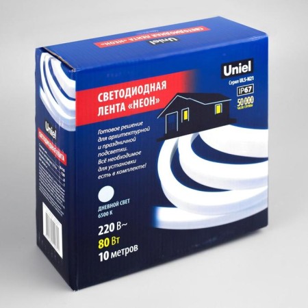Flexible neon Uniel 8 × 16 mm, IP67, 10 m, SMD2835, 120 LED/m, 220 V, white glow-5