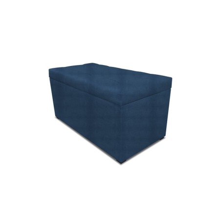 Puff with a lid and weighting, 800 × 400 × 420 mm, bingo velor, Denim color-1