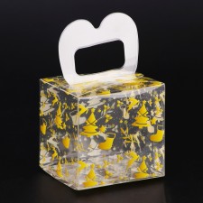 New Year. Box gift New Year folding PVC 
