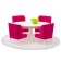 A set of furniture for the puppet house Smoland "Lunch group in raspberry colors"