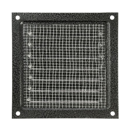 Ventilation grate Zein Lux RM1212SR, 125 x 125 mm, with a grid, metal, silver-5