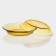 Service Glass Table "Dym", 6 items: 2 broths 450 ml, 2 plates 500 ml, 2 plates d = 23cm, yellow color
