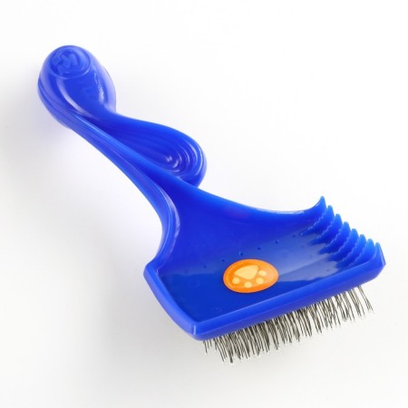 Brush - three -row pudder with drops, base 84 x 58 mm, blue-1
