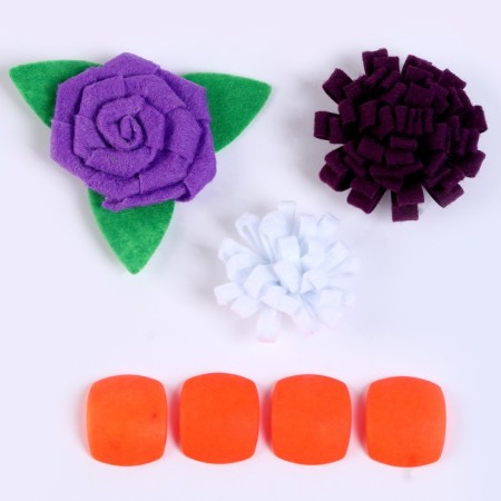 Set for creativity: Decor made of felt and a set of beads "Flower aroma"-1
