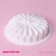 Form for mousse desserts and baking of the “origami”, silicone, 18.5 × 18.5 cm, white color