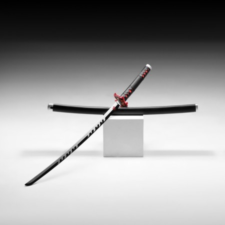 Souvenir weapon "Katana Kedu" 100 cm, blade 65 cm, black, fire guard
