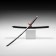 Souvenir weapon "Katana Kedu" 100 cm, blade 65 cm, black, fire guard