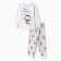 Pajamas for a girl, white color/bee, height 122 cm