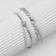 Bracelets set 2 pcs. "Snake" and a chain, white-green color in silver