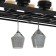 Sommelier chandelier 10he27 40w Black 83x30x40-140cm
