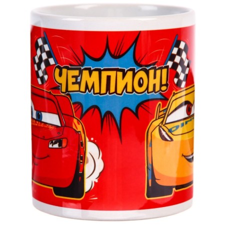 Sublimation mug, 350 ml "Champion", cars-3