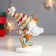 Polystone souvenir "Grandfather Frost on mini-bumps with a flashlight" 13.5x5x11.5 cm