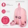 Baby backpack on lightning, 3 outer pockets, pink color