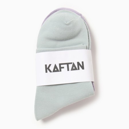 A set of women's socks KAFTAN BASE, 2 pairs, size 36-39 (23-25 ​​cm) mint/lilac-2