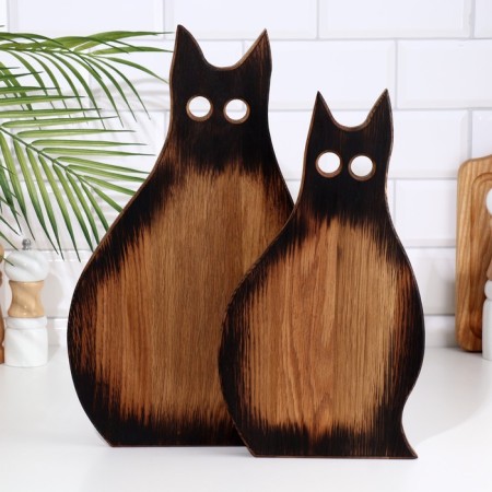 A set of cutting boards from an oak "cat" 2 pcs-1