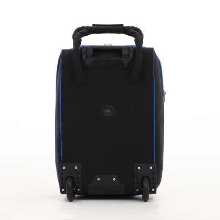 Small suitcase with a bag, 20 ", on a zipper, with an extension, the color is blue-3