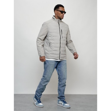 Male spring jacket, size 52, light gray color-2