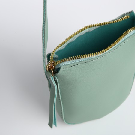 Bag Women's Cross-Bodi with a zipper, green color-4