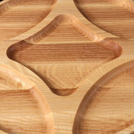 Menzhitsa Wooden "Universal", with a cutting board, 35 cm, array of ash-3
