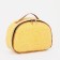 Cosmetic bag on lightning, with a lodge, yellow color