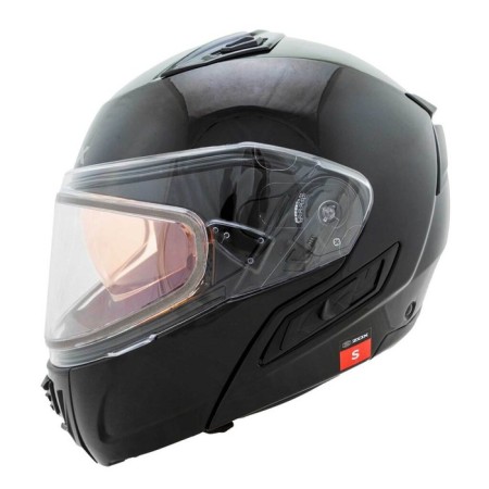 Snowmobile helmet Zox Condor, double glass, gloss, size s, black-1