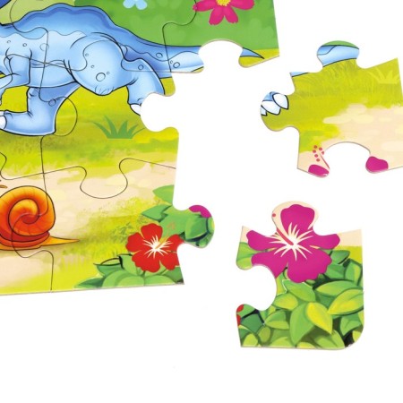 Puzzle "Playing dinosaurics", 35 parts-2
