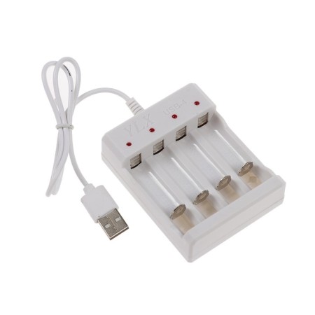 Luazon charger for 4 batteries AA or AAA UC-24, USB, charge current 250 mA, white