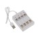 Luazon charger for 4 batteries AA or AAA UC-24, USB, charge current 250 mA, white